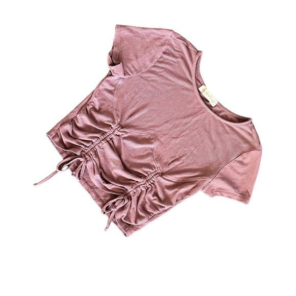 {MADDEN GIRL} Juniors' Ruched Corset Crop Top - Picture 2 of 4